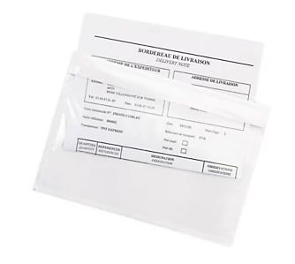 Lot de 250 pochettes portes-documents adhésives transparentes (A4 plié en deux)